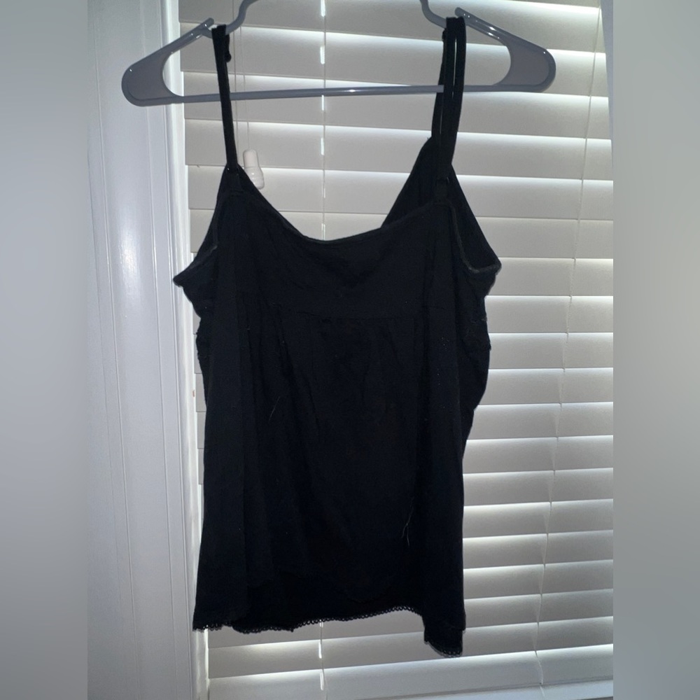 Black tank top, women’s size XL, buttons and special detail, adjustable …